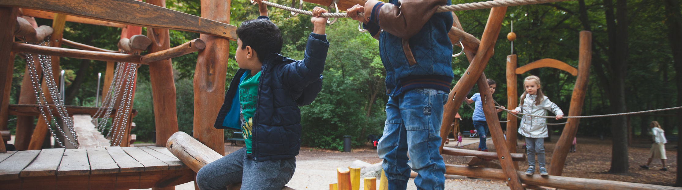Children playing in the garden